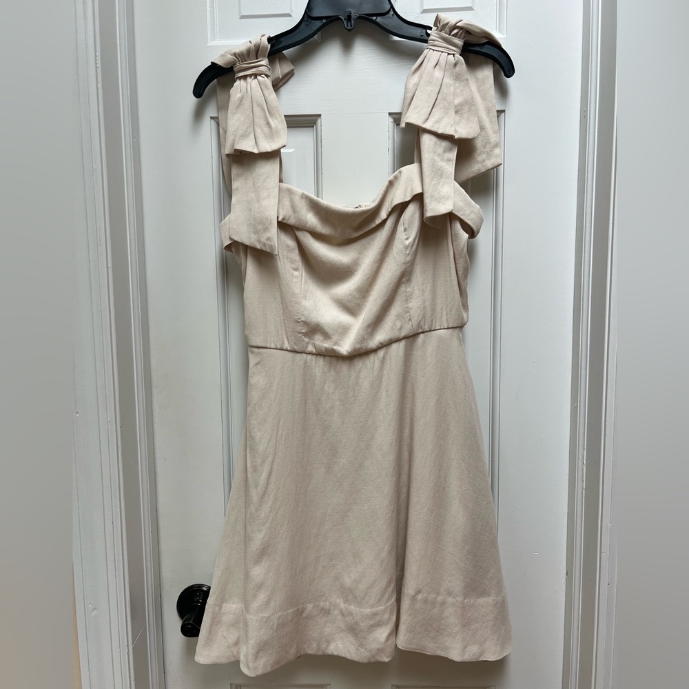 Tan Mini Dress With Bow Details From Macy’s